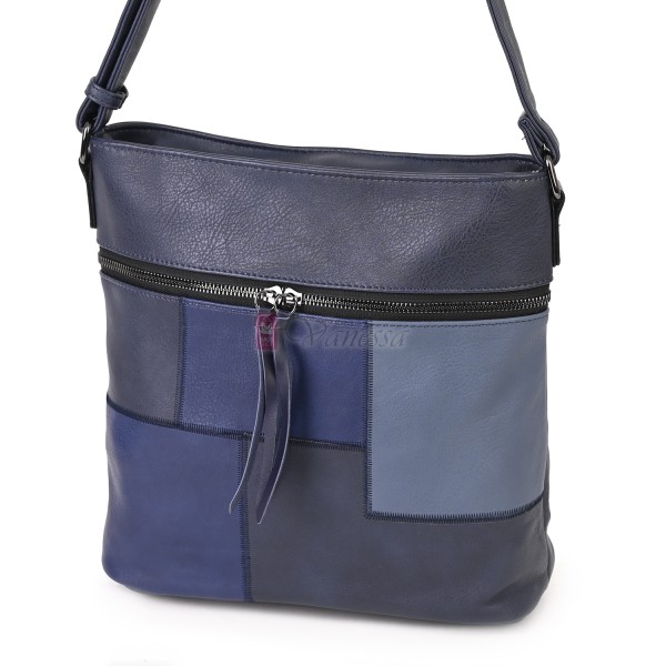 Дамска ежедневна чанта от висококачествена еко кожа, в тъмносин цвят Код: 7163