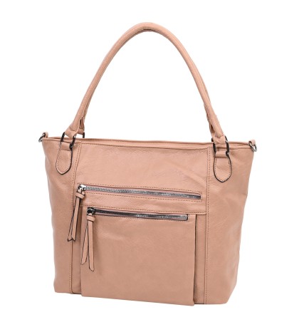 Дамска чанта от висококачествена еко кожа в розов цвят Код: 7181