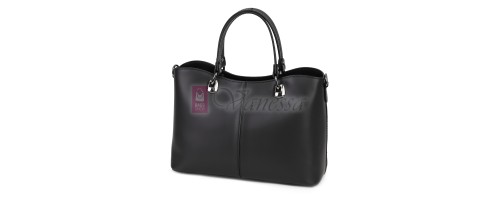 Елегантна дамска чанта, от естествена кожа, в черен цвят. Код: 71EK