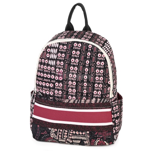 Дамска раница от текстил в цвят бордо. Код: 7346
