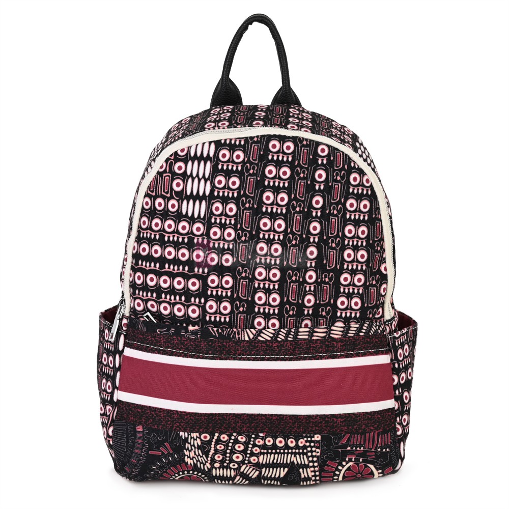 Дамска раница от текстил в цвят бордо. Код: 7346