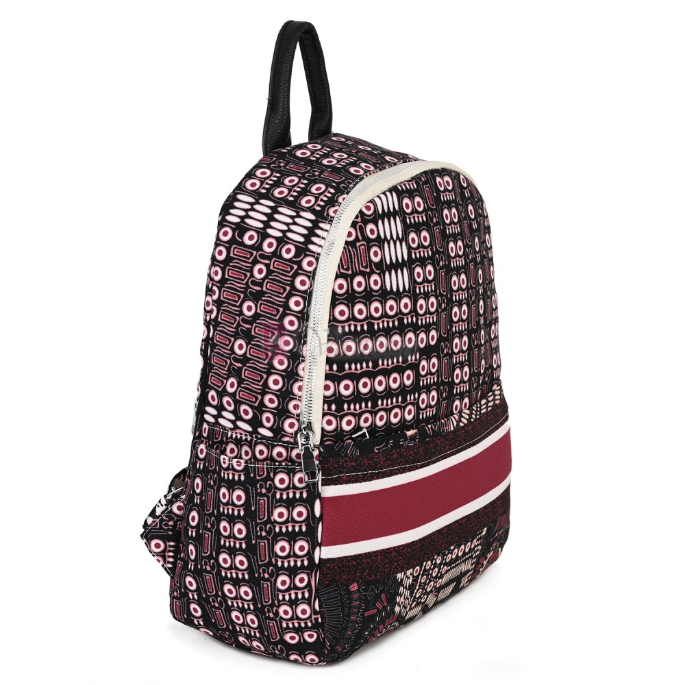 Дамска раница от текстил в цвят бордо. Код: 7346