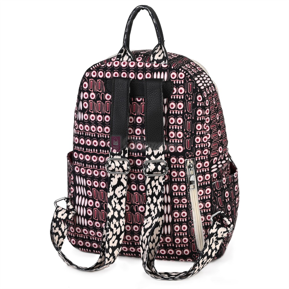 Дамска раница от текстил в цвят бордо. Код: 7346