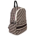 Дамска раница от текстил в кафяв цвят. Код: 7346