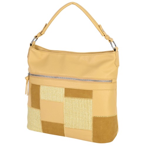 Дамска чанта от еко кожа в жълт цвят. Код: 738