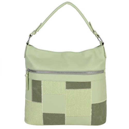 Дамска чанта от еко кожа в зелен цвят. Код: 738