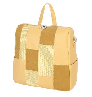  Дамска раница/чанта от еко кожа в жълт цвят. Код: 739