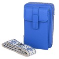 Малка дамска чанта/портмоне от еко кожа в син цвят. Код: 742