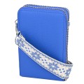 Малка дамска чанта/портмоне от еко кожа в син цвят. Код: 742