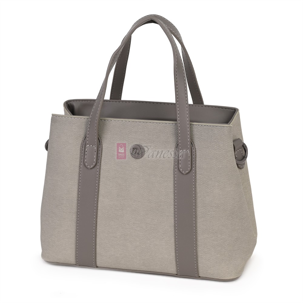  Дамска чанта от висококачествена еко кожа в сив цвят. Код: 7638