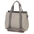  Дамска чанта от висококачествена еко кожа в сив цвят. Код: 7638