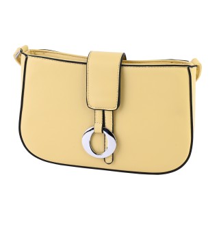 Дамска чанта от еко кожа в жълт цвят H7661