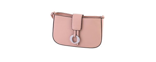 Дамска чанта от еко кожа в розов цвят H7661