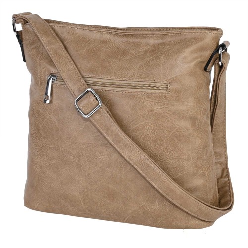 Дамска ежедневна чанта от висококачествена екологична кожа в бежов цвят Код: 7704