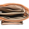 Дамска ежедневна чанта от висококачествена екологична кожа в кафяв цвят Код: 7704