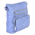 Дамска ежедневна чанта от висококачествена екологична кожа в син цвят Код: 7704