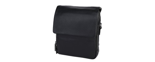 Мъжка чанта от естествена кожа в черен цвят. Код: 7706