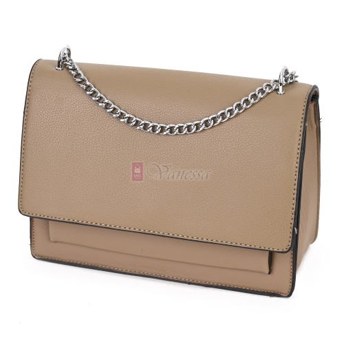  Дамска чанта от екологична кожа в бежов цвят. Код: 7887