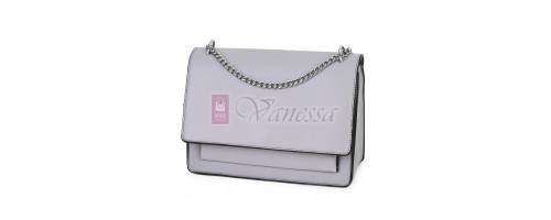  Дамска чанта от екологична кожа в сив цвят. Код: 7887