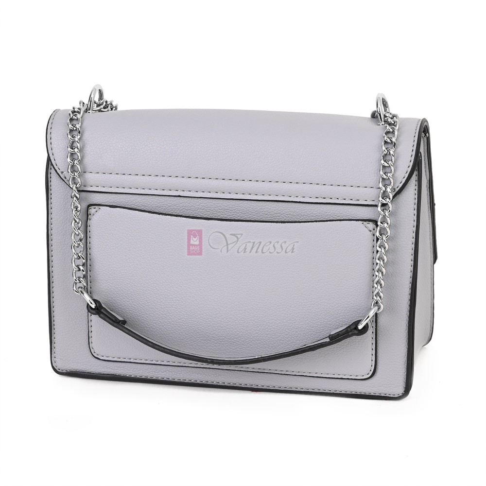  Дамска чанта от екологична кожа в сив цвят. Код: 7887