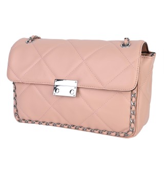  Дамска чанта от еко кожа в розов цвят. Код: 7891