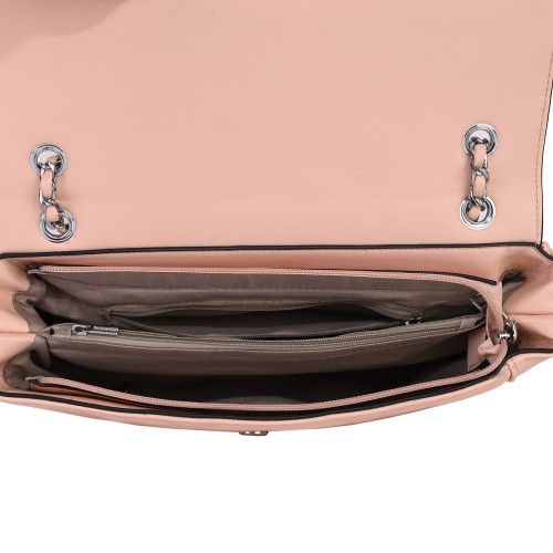 Дамска чанта от еко кожа в розов цвят. Код: 7891