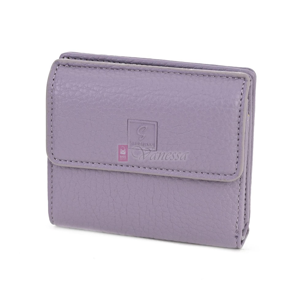 Малко дамско портмоне от еко кожа в лилав цвят Код: 8001-5