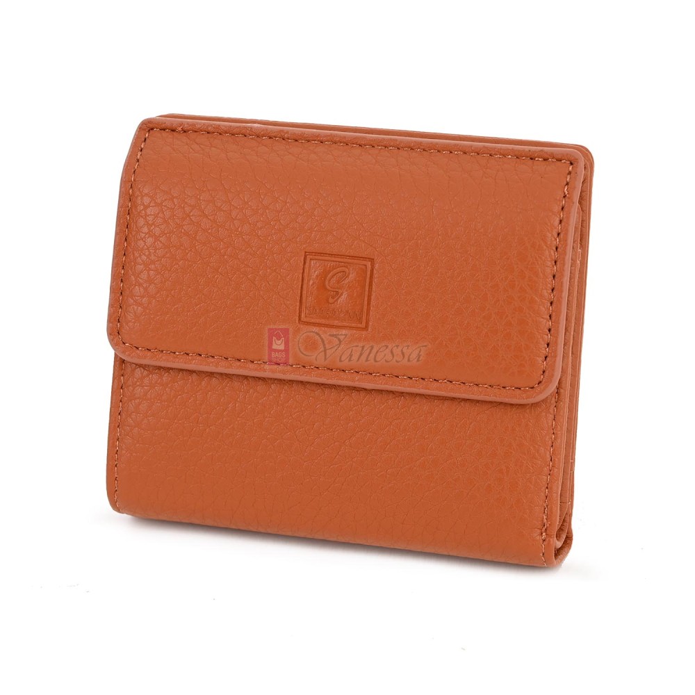 Малко дамско портмоне от еко кожа в оранжев цвят Код: 8001-5