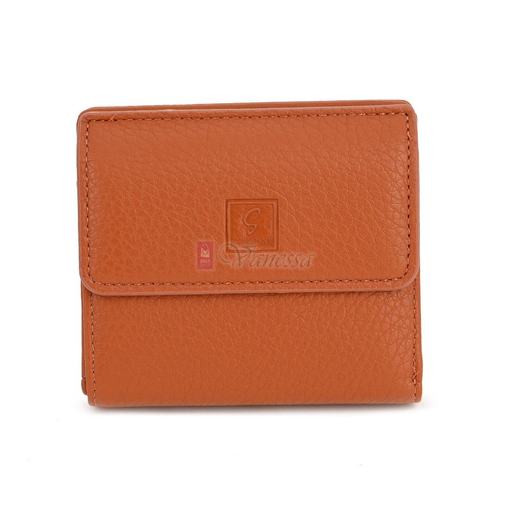 Малко дамско портмоне от еко кожа в оранжев цвят Код: 8001-5