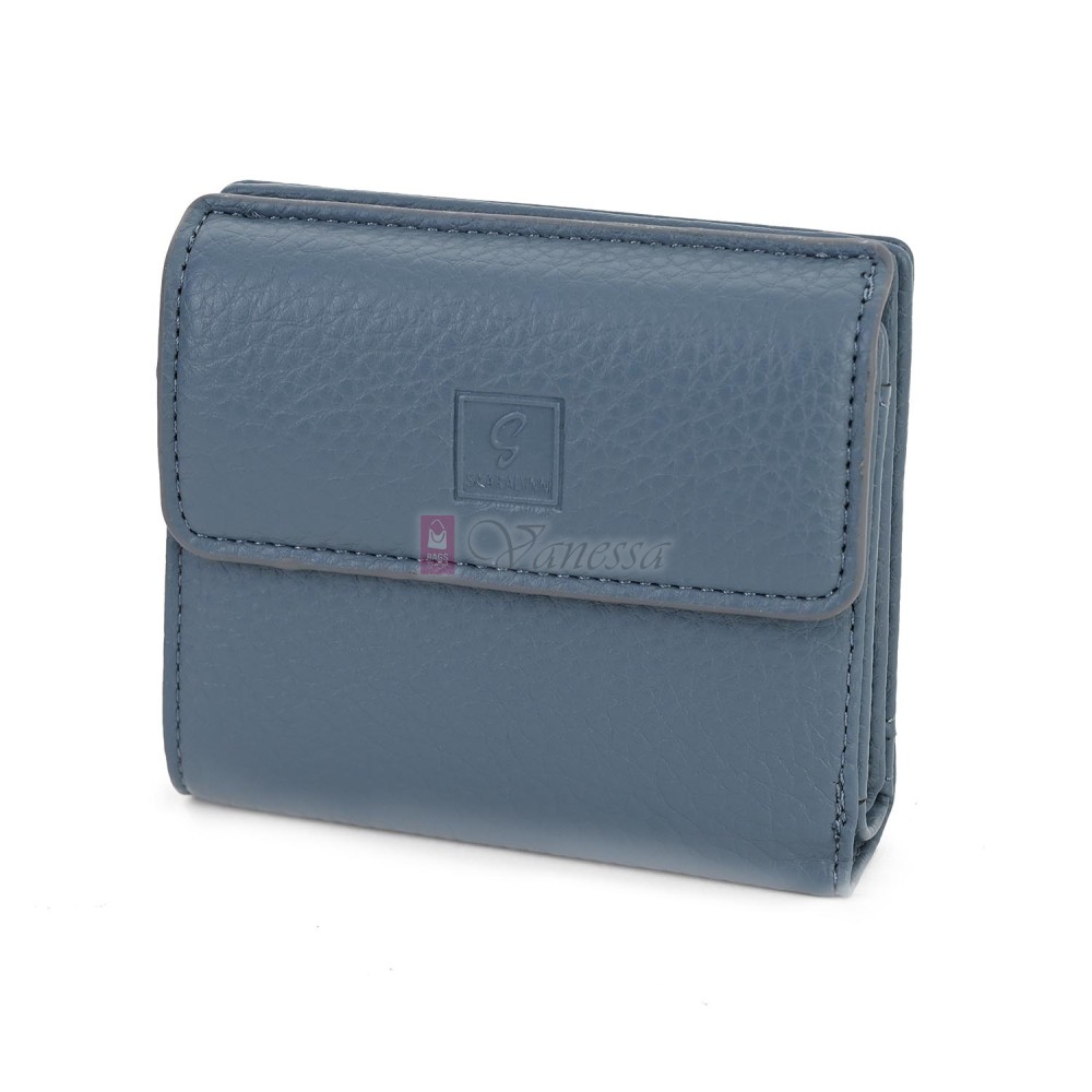 Малко дамско портмоне от еко кожа в син цвят Код: 8001-5