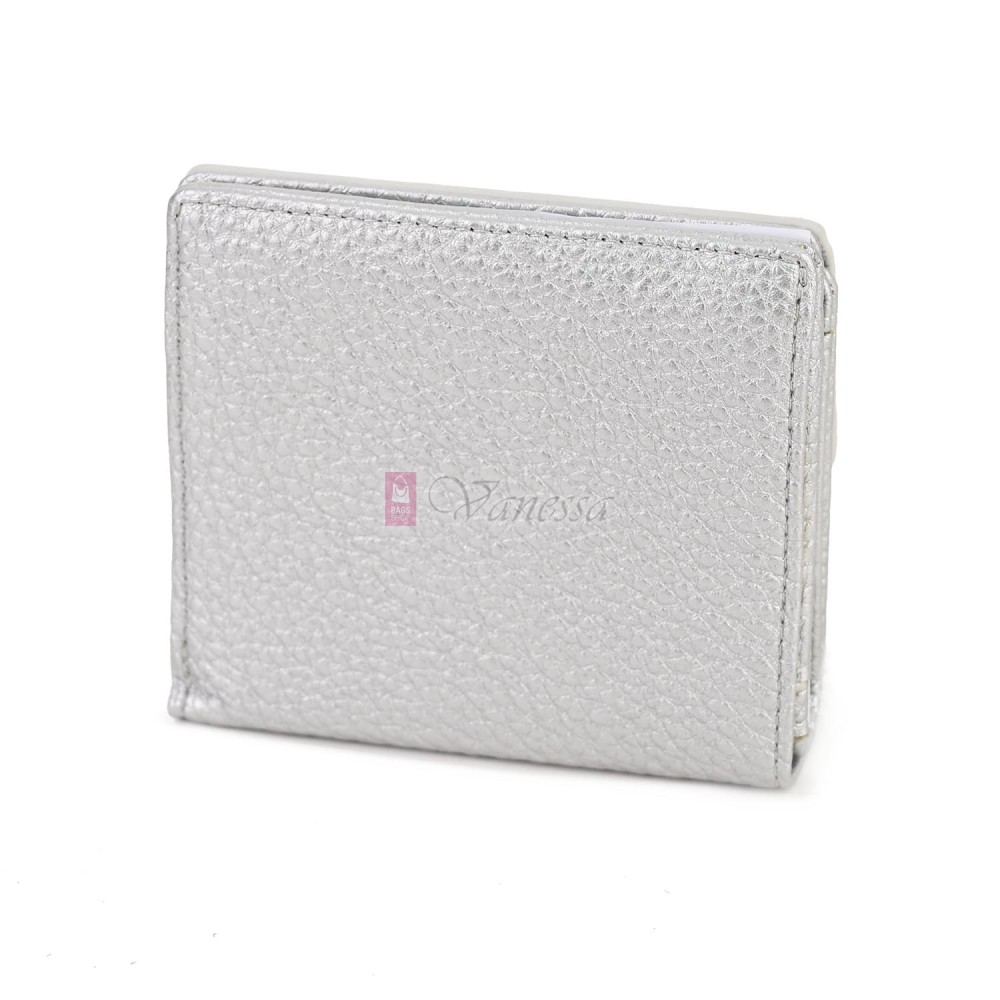 Малко дамско портмоне от еко кожа в сребрист цвят Код: 8001-5
