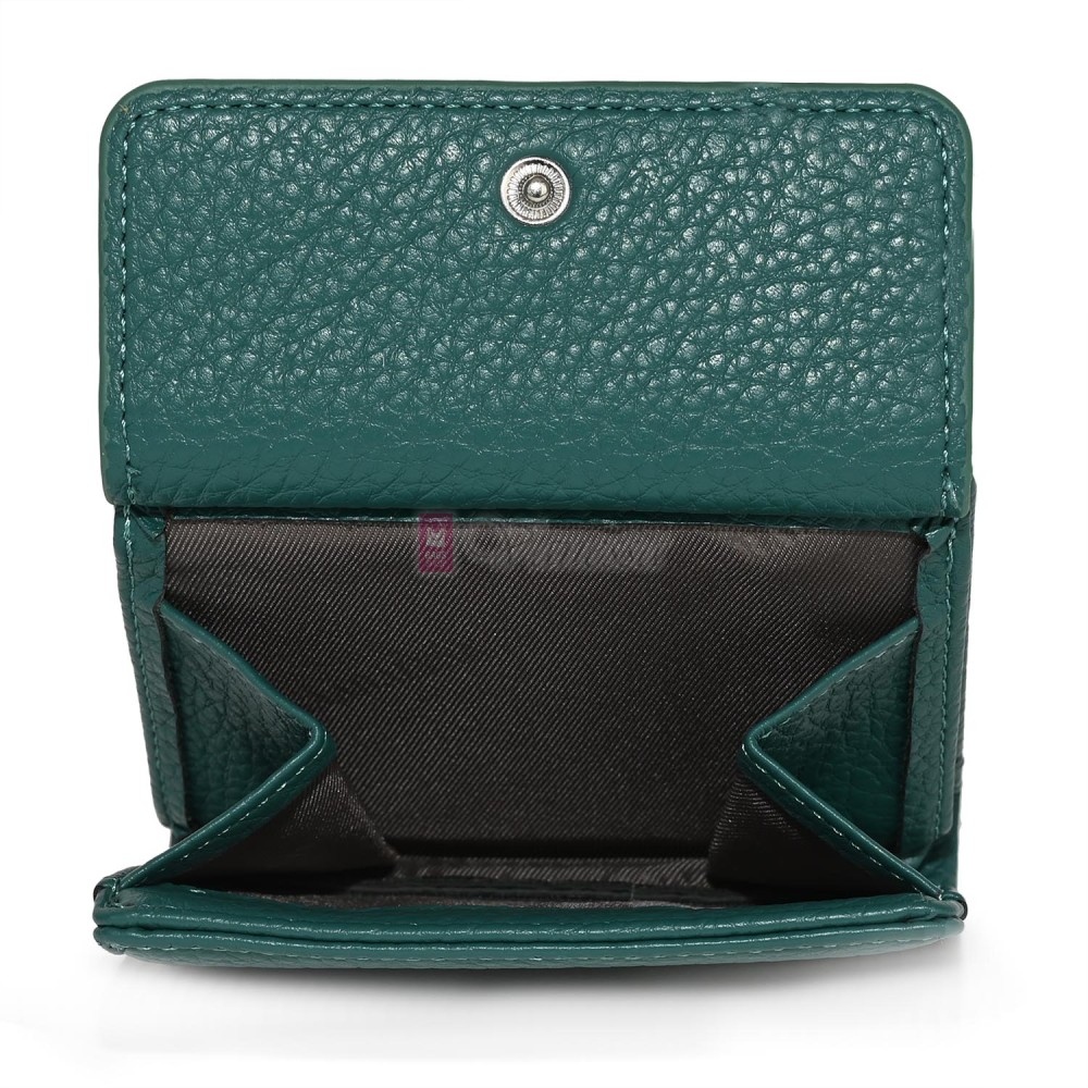 Малко дамско портмоне от еко кожа в зелен цвят Код: 8001-5