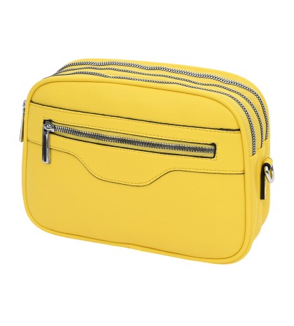  Дамска чанта от еко кожа в жълт цвят. Код: 8005