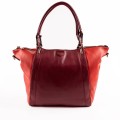 Дамска чанта от еко кожа тип торба в цвят бордо. Код: 8035-249
