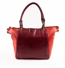 Дамска чанта от еко кожа тип торба в цвят бордо. Код: 8035-249 