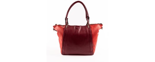 Дамска чанта от еко кожа тип торба в цвят бордо. Код: 8035-249 
