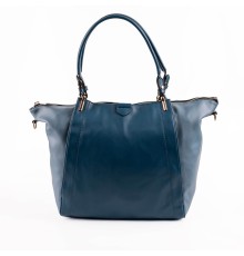 Дамска чанта от еко кожа тип торба в син цвят. Код: 8035-249 