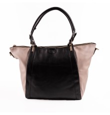 Дамска чанта от еко кожа тип торба в черно. Код: 8035-249 