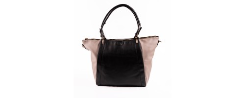 Дамска чанта от еко кожа тип торба в черно. Код: 8035-249 