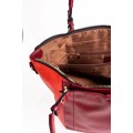 Дамска чанта от еко кожа тип торба в цвят бордо. Код: 8035-249