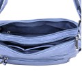 Дамска ежедневна чанта от висококачествена екологична кожа в син цвят Код: 8075