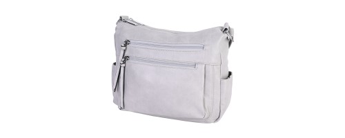Дамска ежедневна чанта от висококачествена екологична кожа в сив цвят Код: 8075