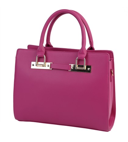 Атрактивна елегантна дамска чанта от еко кожа в цвят циклама Код: 809