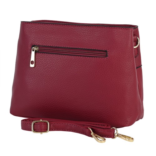 Дамска чанта от еко кожа в червен цвят. Код: 8112