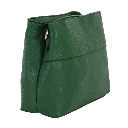 Дамска чанта от еко кожа в зелен цвят. Код: 8112