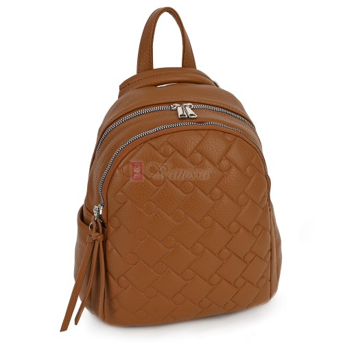  Дамска раница от еко кожа в кафяв цвят. Код: AP8150-472D