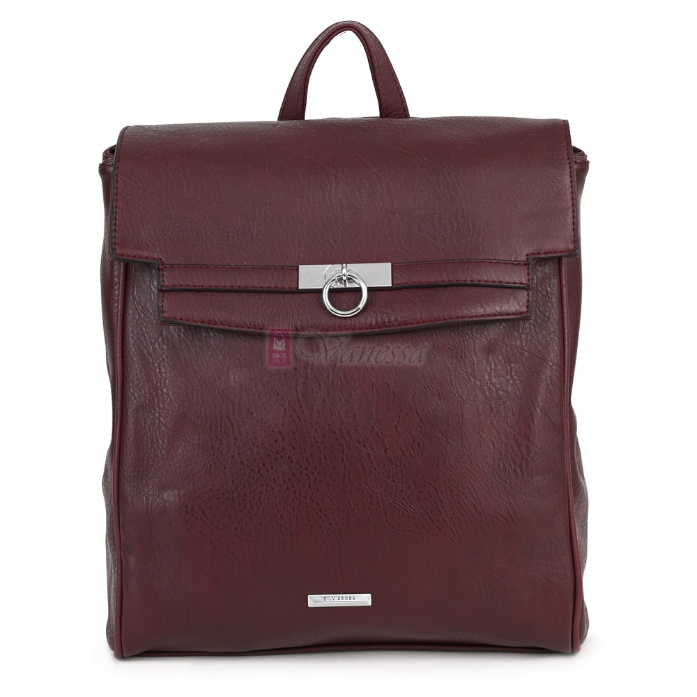  Дамска раница от висококачествена еко кожа, в цвят бордо. Код: 8202