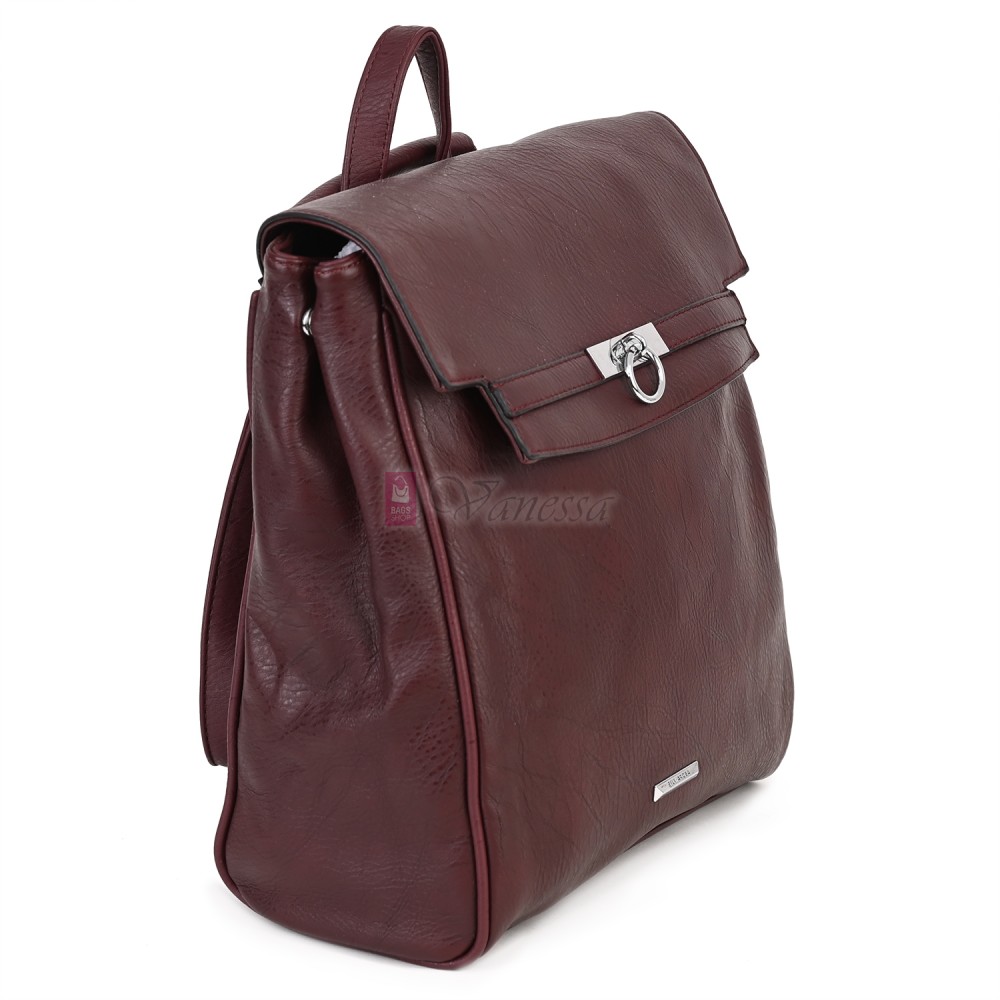  Дамска раница от висококачествена еко кожа, в цвят бордо. Код: 8202