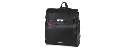  Дамска раница от висококачествена еко кожа, в черен цвят. Код: 8202