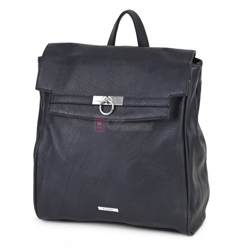  Дамска раница от висококачествена еко кожа, в тъмносин цвят. Код: 8202